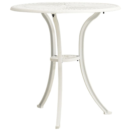 3 Piece Bistro Set Cast Aluminum White