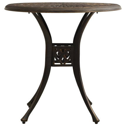 3 Piece Bistro Set Cast Aluminum Bronze