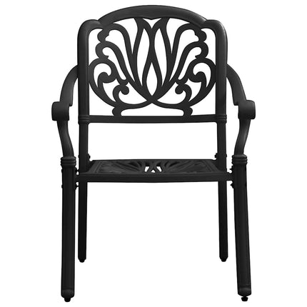 3 Piece Bistro Set Cast Aluminum Black