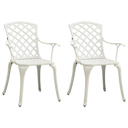 Bistro Set White Cast Aluminum Medium Tough Bistro Set Round