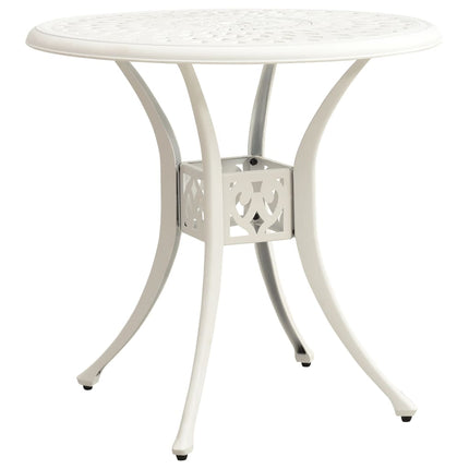 Bistro Set White Cast Aluminum Medium Tough Bistro Set Round