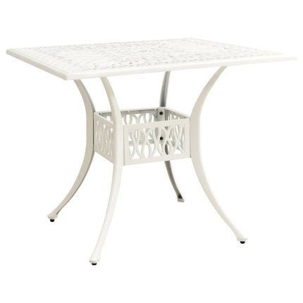 3 Piece Bistro Set Cast Aluminum White