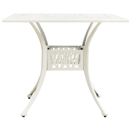 3 Piece Bistro Set Cast Aluminum White