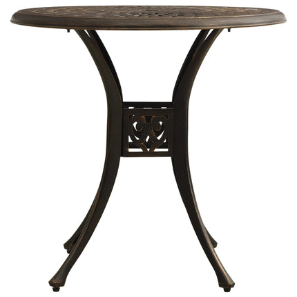 5 Piece Bistro Set Cast Aluminum Bronze