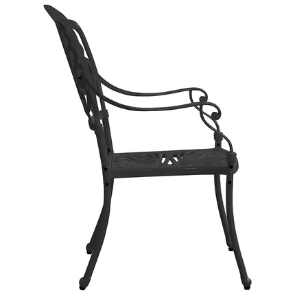 5 Piece Bistro Set Cast Aluminum Black