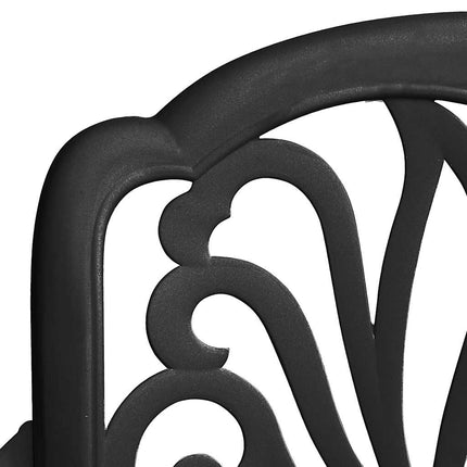 5 Piece Bistro Set Cast Aluminum Black