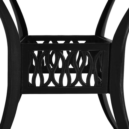 5 Piece Bistro Set Cast Aluminum Black