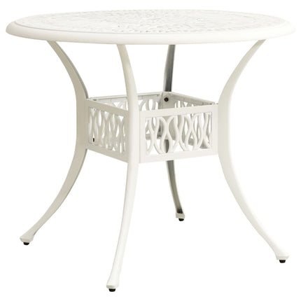 5 Piece Bistro Set Cast Aluminum White