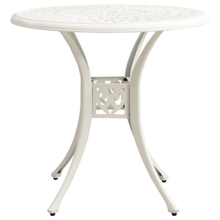 5 Piece Bistro Set Cast Aluminum White