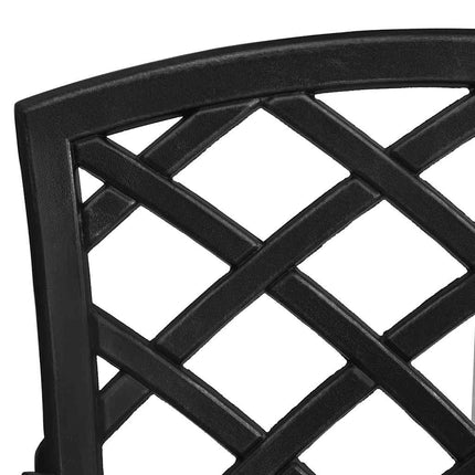 5 Piece Bistro Set Cast Aluminum Black