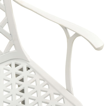 5 Piece Bistro Set Cast Aluminum White