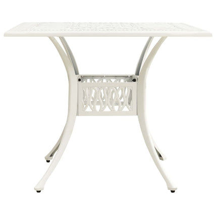 5 Piece Bistro Set Cast Aluminum White