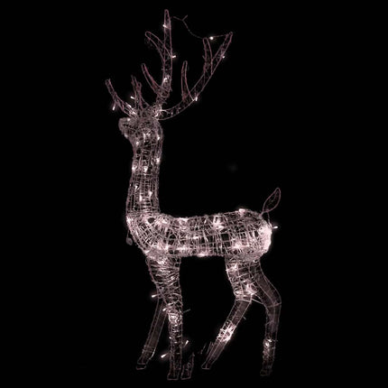 Acrylic Reindeer Christmas Decoration 140 LEDs 4 ft Warm White