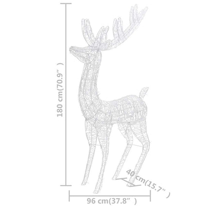 XXL Acrylic Christmas Reindeer 250 LED 6 ft Cold white