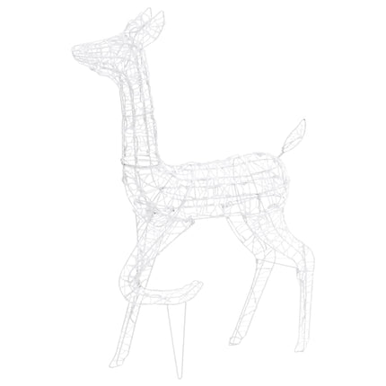 Acrylic Reindeer Family Christmas Decoration 160 LED Cold White