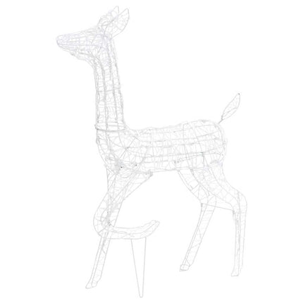 Acrylic Reindeer Family Christmas Decoration 300 LED Warm White