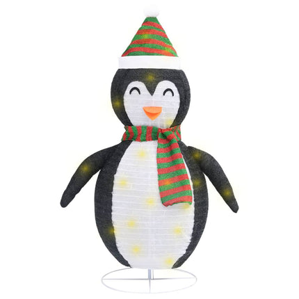 Decorative Christmas Snow Penguin Figure LED Luxury Fabric 3 ft