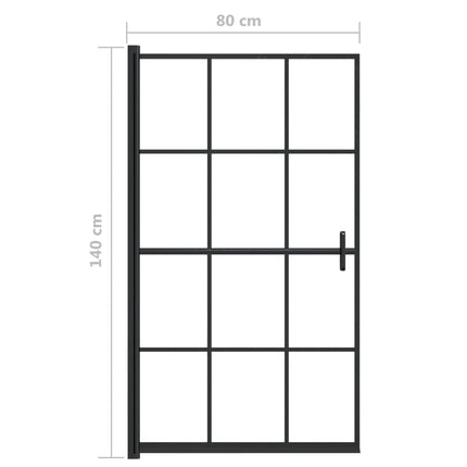 Shower Enclosure ESG 31.5"x55.1" Black