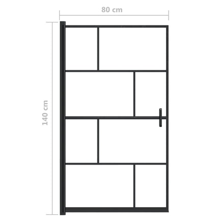 Shower Enclosure ESG 31.5"x55.1" Black