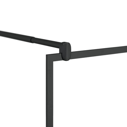 Walk-in Shower Wall with Clear ESG Glass 31.5"x76.8" Black