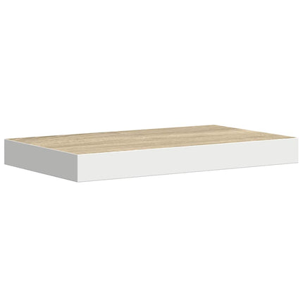 Floating Wall Shelves 4 pcs Oak and White 15.7"x9.1"x1.5" MDF