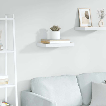 Floating Wall Shelf Oak and White 19.7"x9.1"x1.5" MDF
