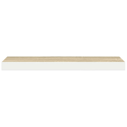 Floating Wall Shelf Oak and White 31.5"x9.3"x1.5" MDF