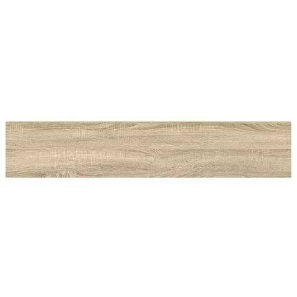 Floating Wall Shelves 2 pcs Oak and White 47.2"x9.3"x1.5" MDF