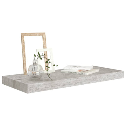 Floating Wall Shelf Concrete Gray 23.6"x9.3"x1.5" MDF
