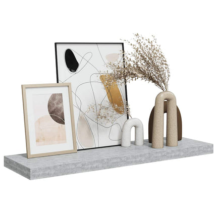 Floating Wall Shelf Concrete Gray 31.5"x9.3"x1.5" MDF