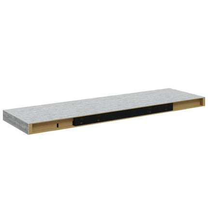 Floating Wall Shelf Concrete Gray 31.5"x9.3"x1.5" MDF