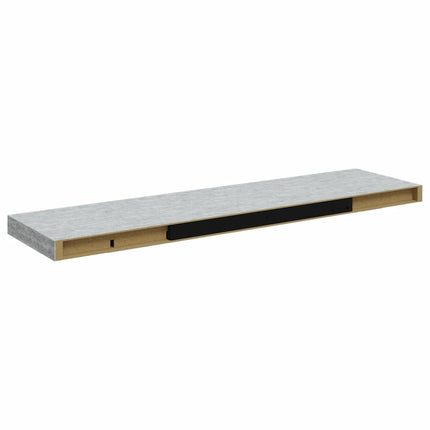 Floating Wall Shelf Concrete Gray 35.4"x9.3"x1.5" MDF