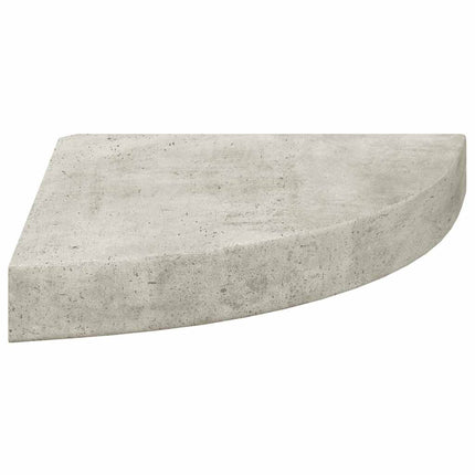 Wall Corner Shelf Concrete Gray 9.8"x9.8"x1.4" MDF