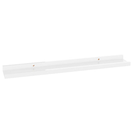 Wall Shelves 2 pcs High Gloss White 23.6"x3.5"x1.2