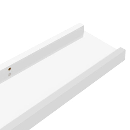 Wall Shelves 2 pcs High Gloss White 23.6"x3.5"x1.2