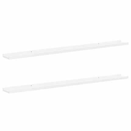 Wall Shelves 2 pcs High Gloss White 45.3"x3.5"x1.2
