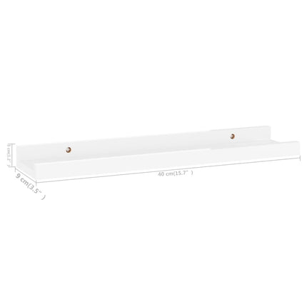 Wall Shelves 4 pcs High Gloss White 15.7"x3.5"x1.2