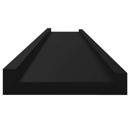 Wall Shelves 2 pcs Black 45.3"x3.5"x1.2