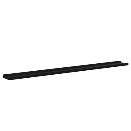 Wall Shelves 2 pcs Black 45.3"x3.5"x1.2
