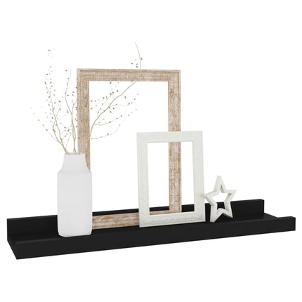 Wall Shelves 4 pcs Black 15.7"x3.5"x1.2