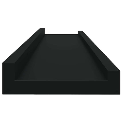 Wall Shelves 4 pcs Black 31.5"x3.5"x1.2