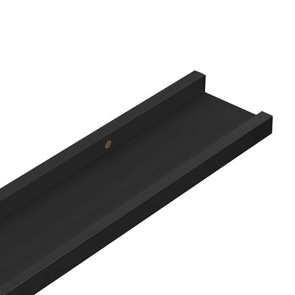 Wall Shelves 4 pcs Black 31.5"x3.5"x1.2