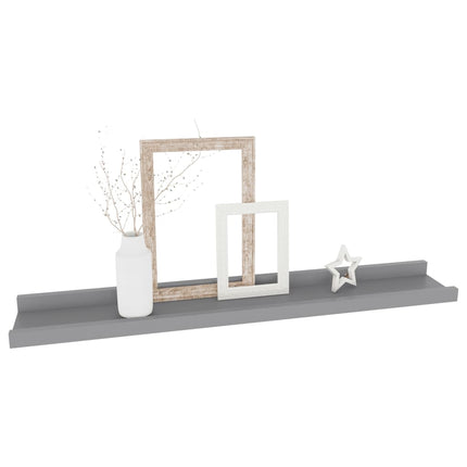 Wall Shelves 4 pcs Gray 23.6"x3.5"x1.2