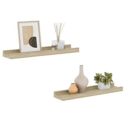 Wall Shelves 2 pcs Sonoma Oak 15.7x3.5x1.2