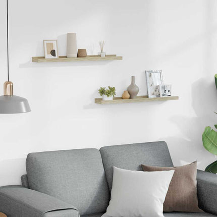 Wall Shelves 2 pcs Sonoma Oak 23.6x3.5x1.2