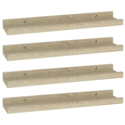 Wall Shelves 4 pcs Sonoma Oak 15.7"x3.5"x1.2