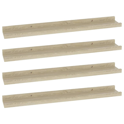 Wall Shelves 4 pcs Sonoma Oak 23.6"x3.5"x1.2