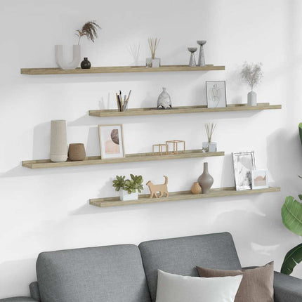 Wall Shelves 4 pcs Sonoma Oak 39.4"x3.5"x1.2