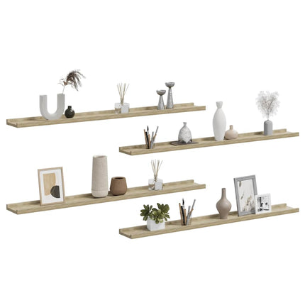 Wall Shelves 4 pcs Sonoma Oak 39.4"x3.5"x1.2