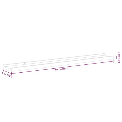 Wall Shelves 4 pcs Sonoma Oak 39.4"x3.5"x1.2